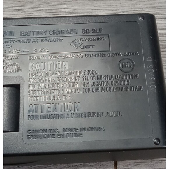 Genuine Original OEM Canon CB-2LF Model C2282 Battery Charger - Picture 4 of 4
